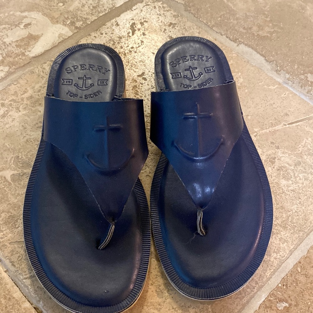 Sperry navy blue sandals